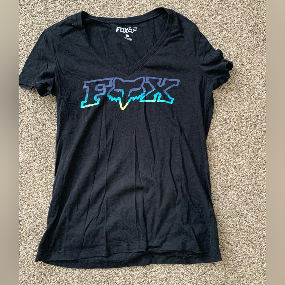 Fox Racing Black V-neck Tee Shirt